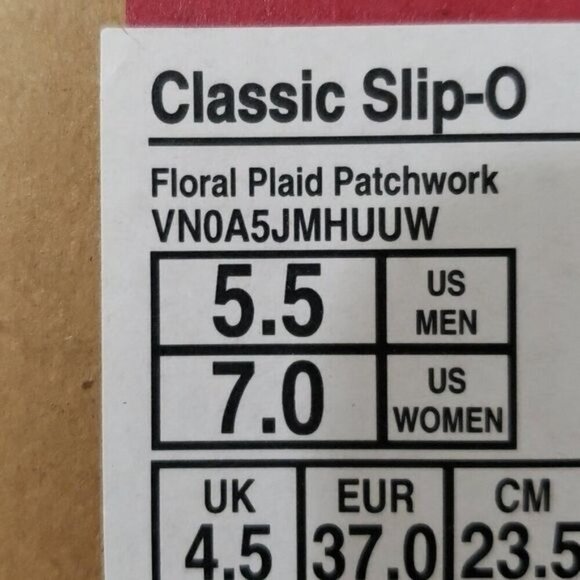 New Vans Classic Slip On Womens Sneakers Size 7 Patchwork Floral Boho Summer - Picture 9 of 9